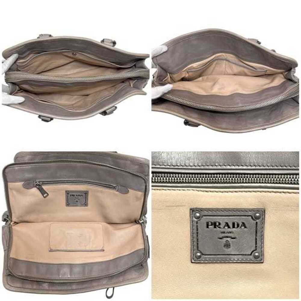 PRADA Gray Leather Shoulder Bag - Picture 4 of 11